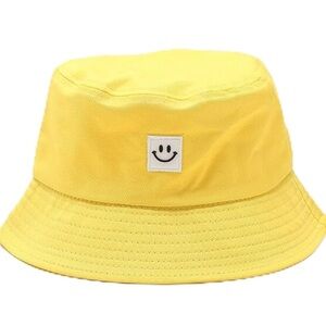 Set of 3 Bucket Hat with Smiley Face Patch NWOT